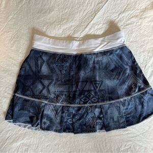 Sofibella UV Colors Skirt Size Small Blue Tennis Golf Athletic Skort 14" White